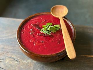 Veloute de betteraves rouges et chevre frais 1 : recette maison e
